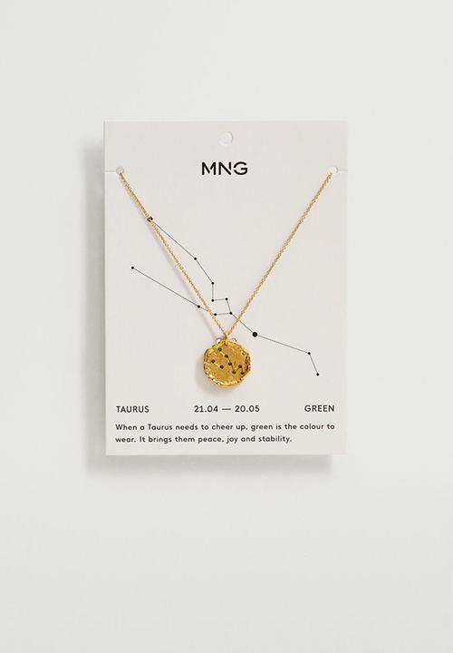 MANGO - Taurus horoscope necklace - gold
