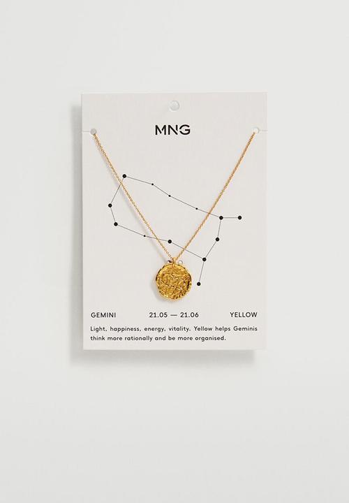 MANGO - Gemini horoscope necklace - gold