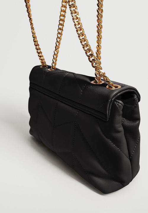 MANGO - Quilted chain bag - black