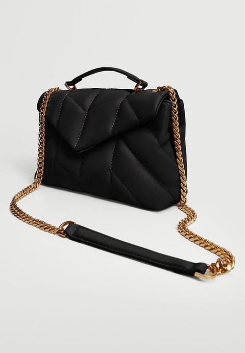 MANGO - Quilted chain bag - black