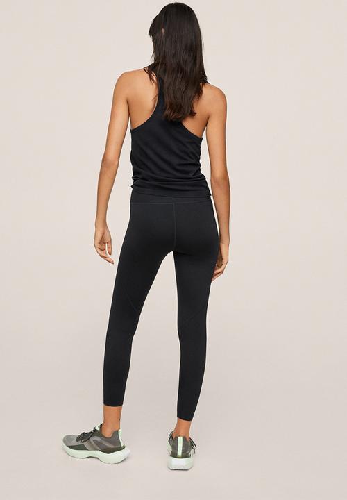 MANGO - Leggings basic - black