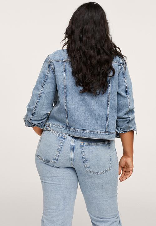 MANGO - Plus jacket vicky - open blue