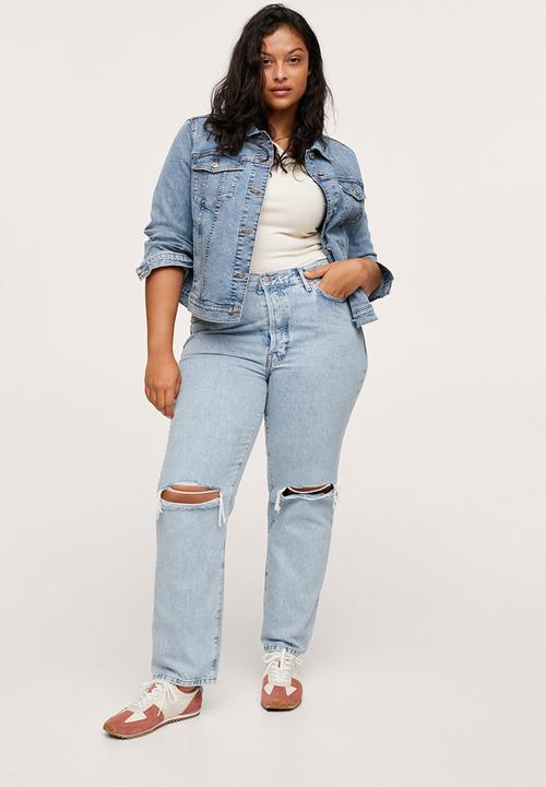 MANGO - Plus jacket vicky - open blue