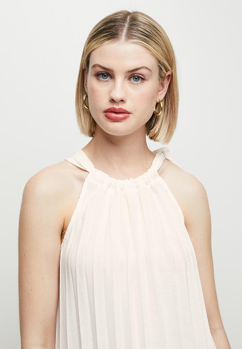 MILLA - Pleated halter blouse - white 