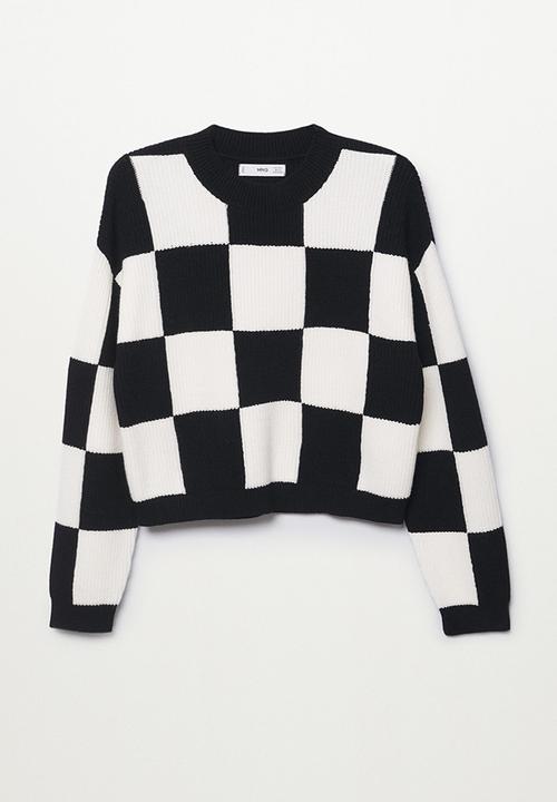 MANGO - Sweater chess - black