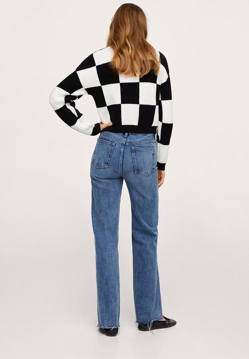 MANGO - Sweater chess - black