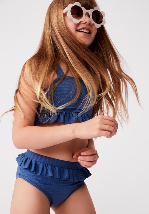 Cotton On - Polly ruffle tankini - petty blue