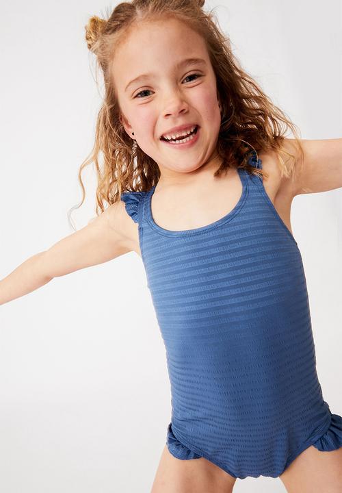Cotton On - Amber frill one piece - petty blue