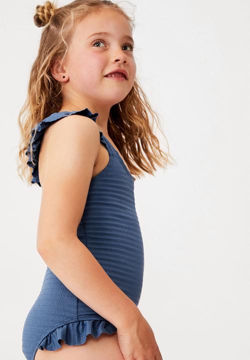 Cotton On - Amber frill one piece - petty blue