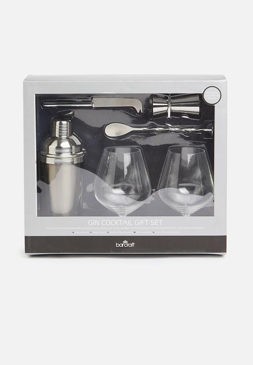 Kitchen Craft - Barcraft gin cocktail gift set - silver