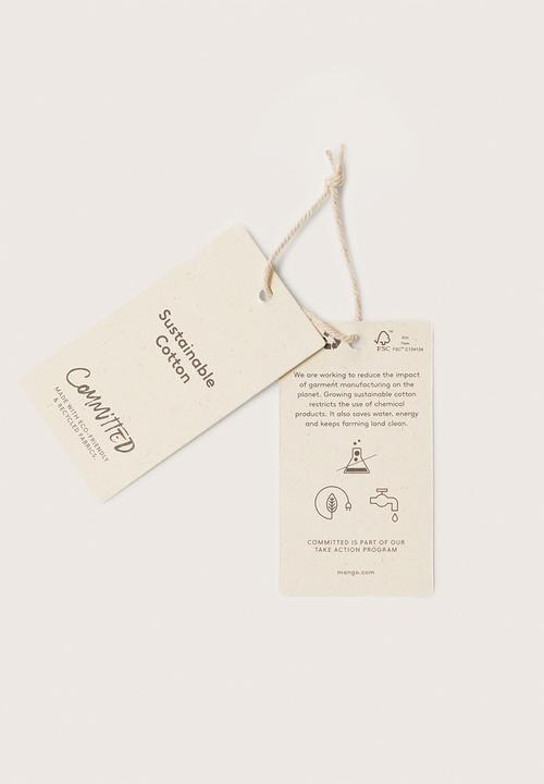 MANGO - T-shirtnaty - beige/khaki