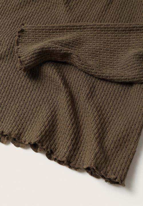 MANGO - T-shirtnaty - beige/khaki