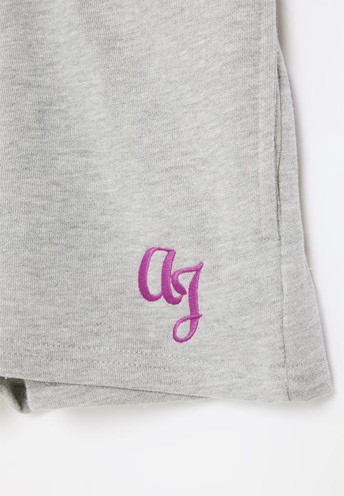 Aca Joe - Girls aca joe unbrushed fleece shorts - grey mel