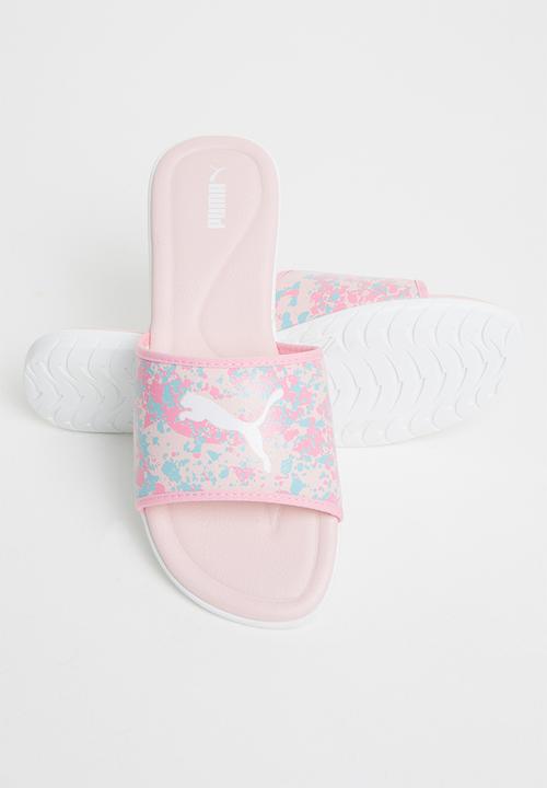PUMA - Streetcat sprinkle slide jr zadp - lotus-peony-eggshell blue