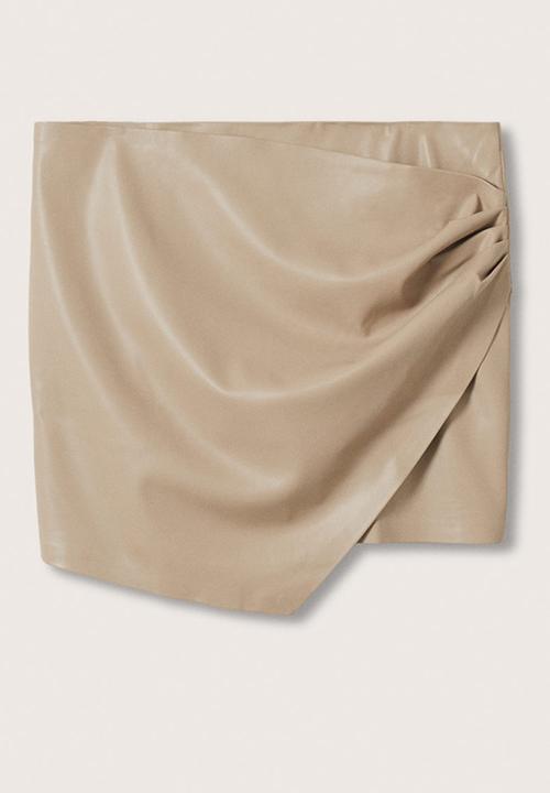 MANGO - Plus skirt drappy - light pastel grey
