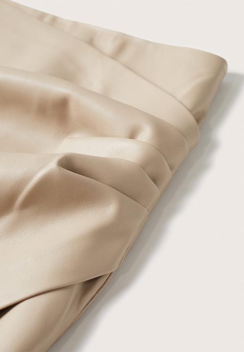 MANGO - Plus skirt drappy - light pastel grey