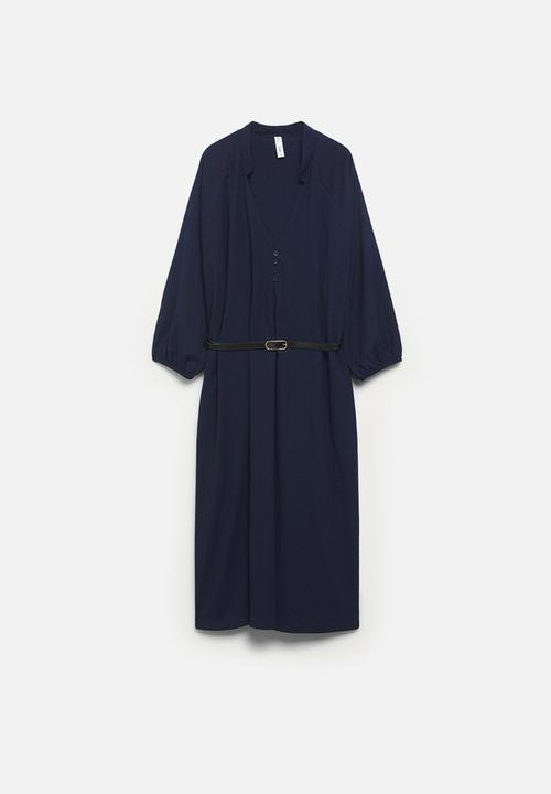 MANGO - Plus dress brownie - navy