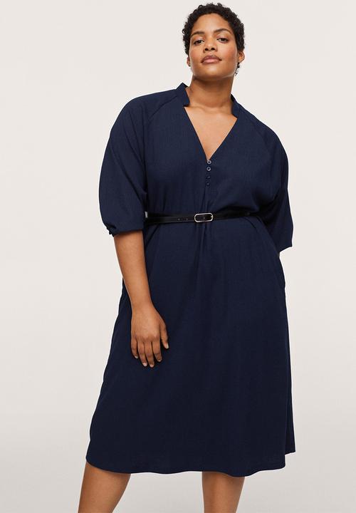 MANGO - Plus dress brownie - navy