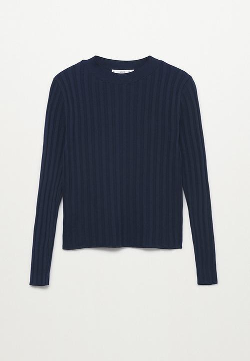 MANGO - Sweater slitter - navy