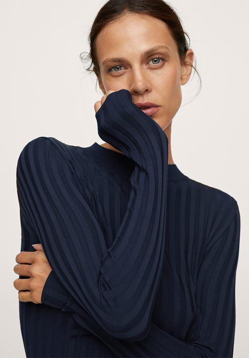 MANGO - Sweater slitter - navy