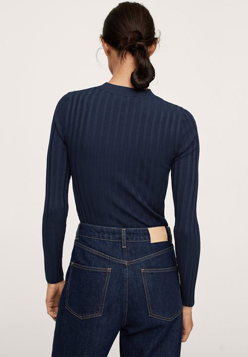 MANGO - Sweater slitter - navy