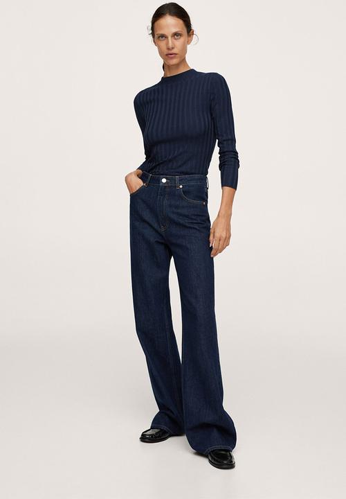 MANGO - Sweater slitter - navy
