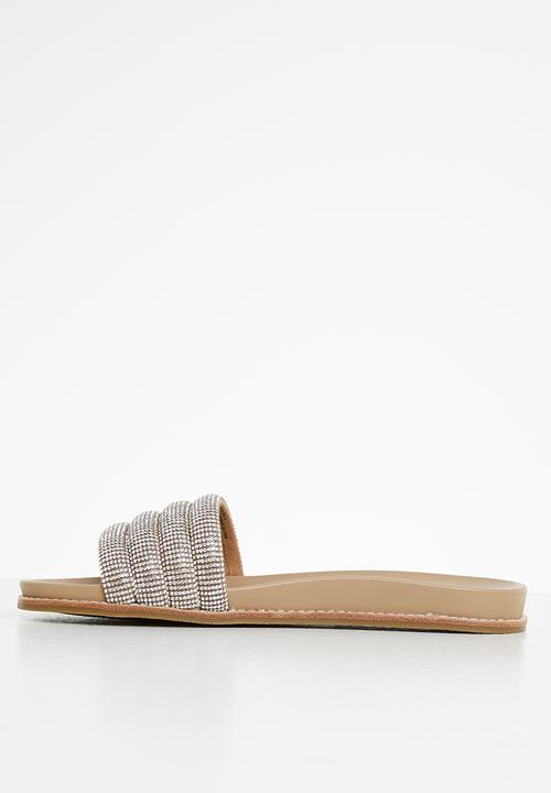 Steve Madden - Drips-r slide - beige & silver