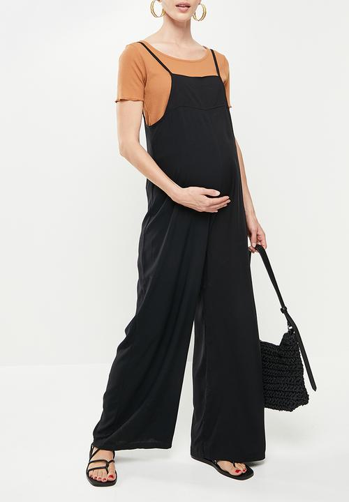 Superbalist - Maternity wide leg jumpsuit - black