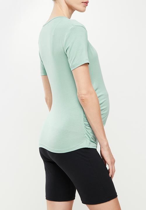 Superbalist - Wrap top short sleeve tee - sage