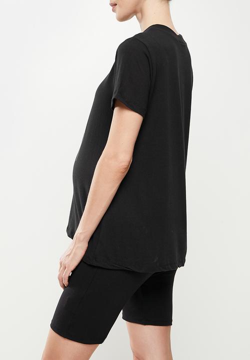 Superbalist - Maternity printed crew neck tee - black