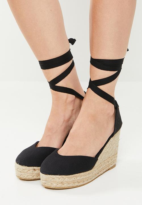 Superbalist - Shelly espadrille wedge - black