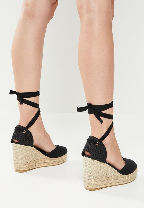 Superbalist - Shelly espadrille wedge - black
