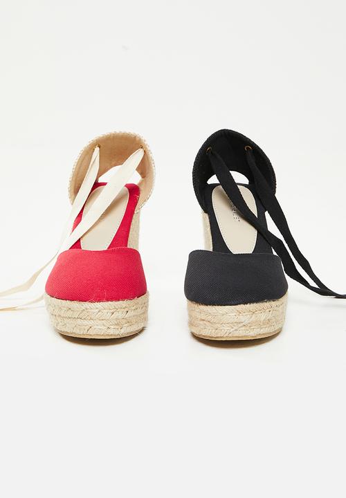 Superbalist - Shelly espadrille wedge - black