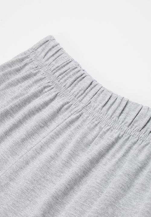 Rebel Republic - Boys tee & shorts pj set - grey