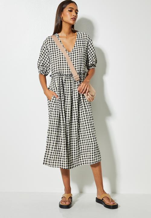 Superbalist - Babydoll dress - black & white gingham
