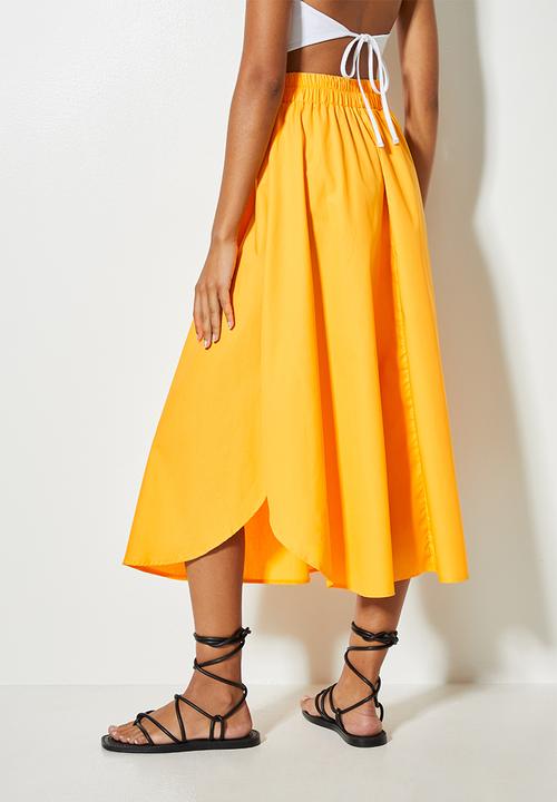 Superbalist - Curved hem midi skirt - mango