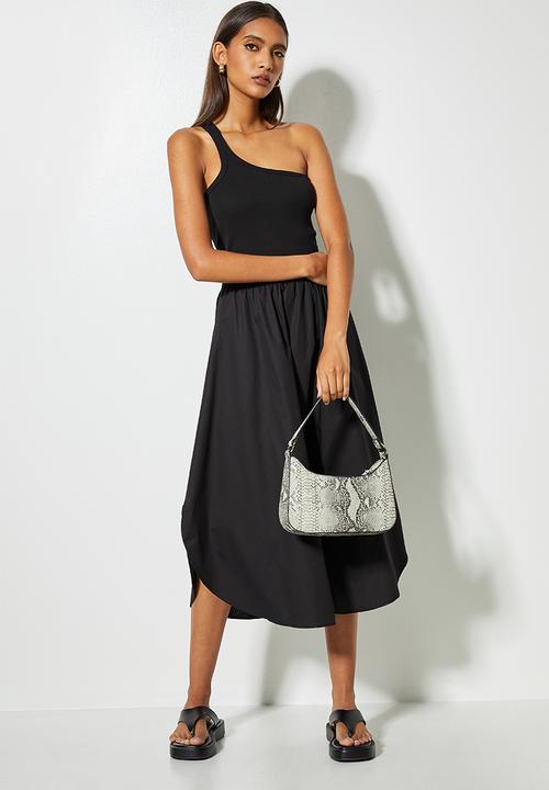 Superbalist - Curved hem midi skirt - black