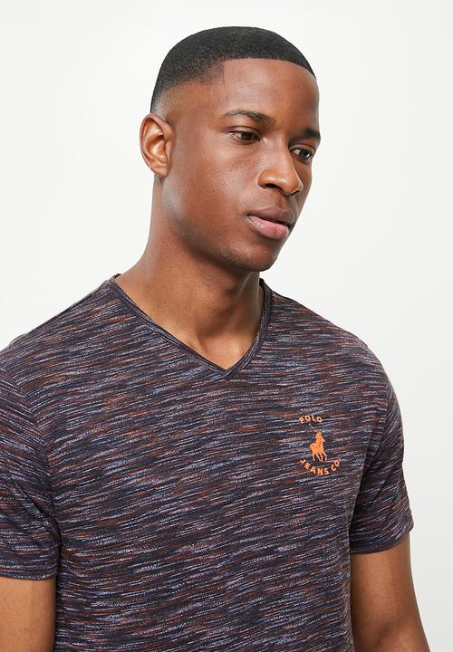 POLO - Oliver spacedye ss tee  - navy