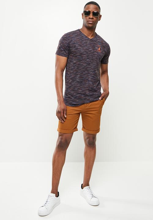 POLO - Oliver spacedye ss tee  - navy
