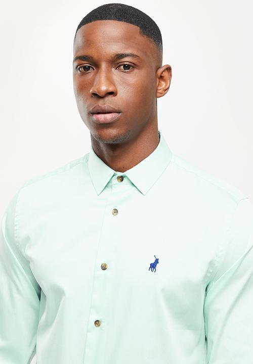 POLO - Greig ls signature shirt - aqua