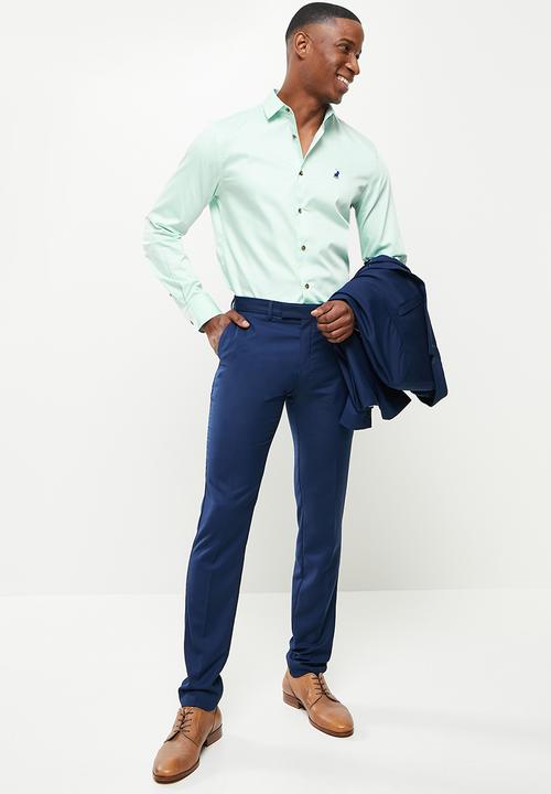 POLO - Greig ls signature shirt - aqua