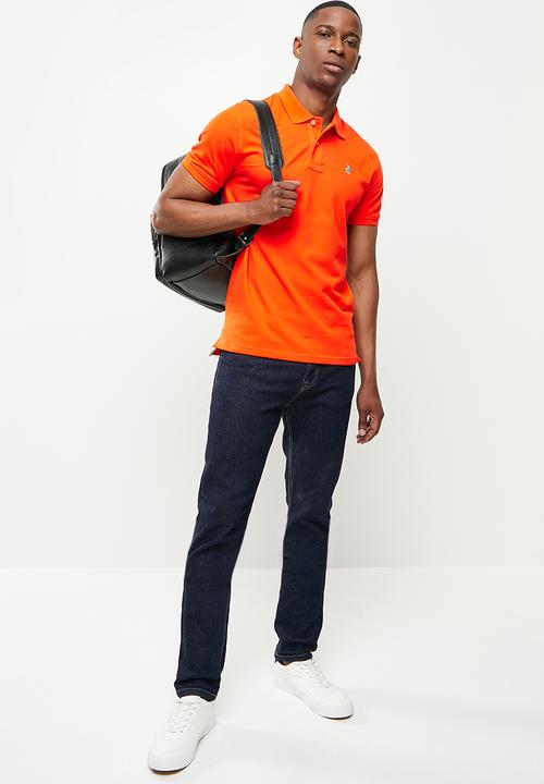 POLO - Carter pique short sleeve golfer - orange