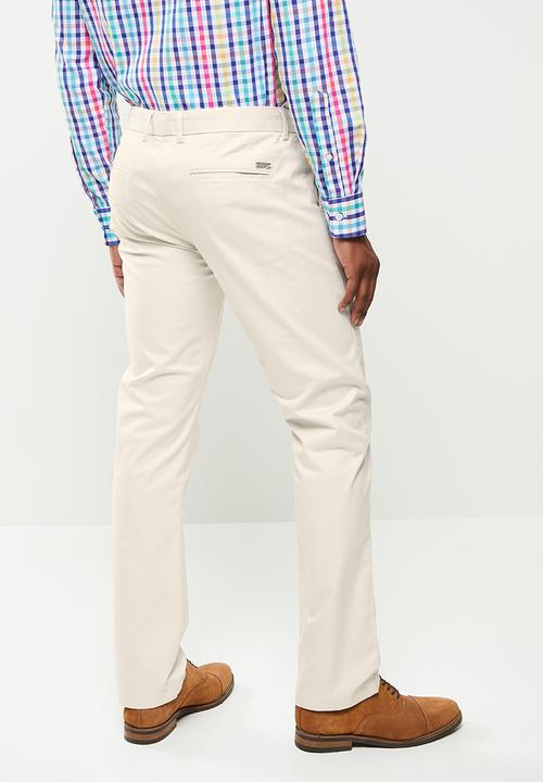 POLO - Pisa text straight fit  - white