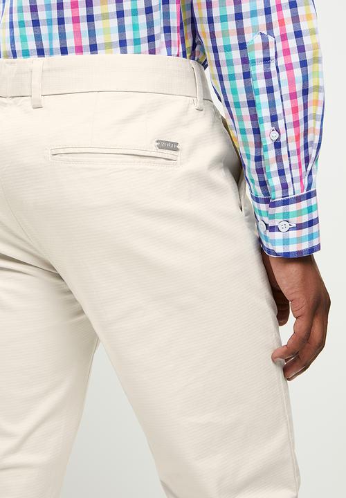 POLO - Pisa text straight fit  - white