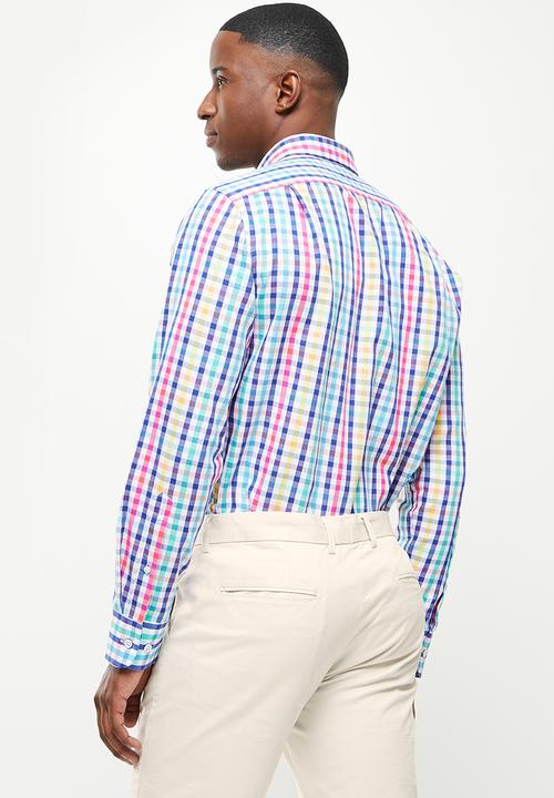 POLO - Kasim gingham ls shirt - navy