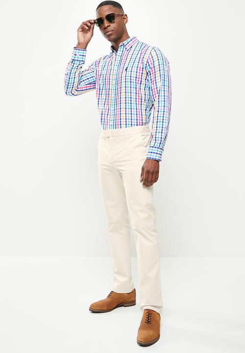 POLO - Kasim gingham ls shirt - navy