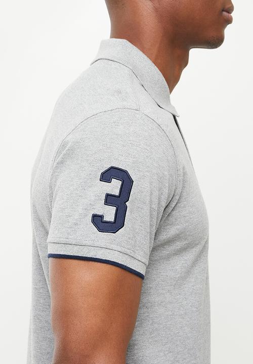 POLO - Rafe big pony ss golfer - grey melange