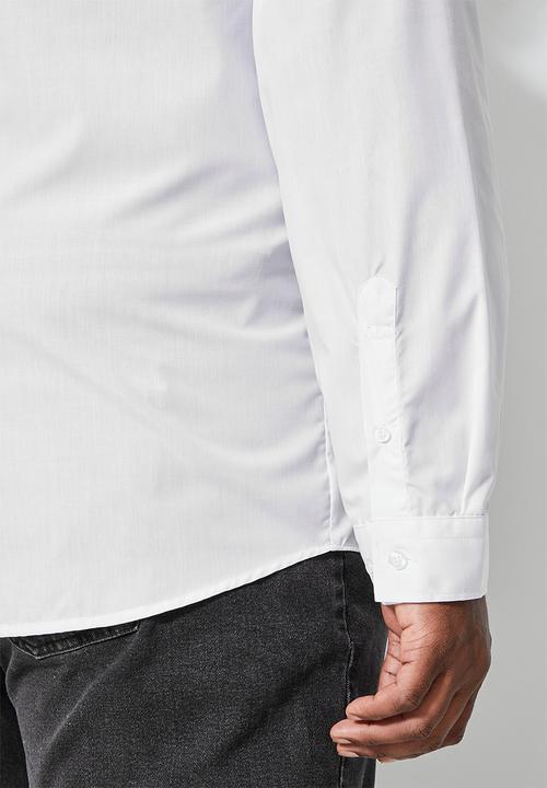 Superbalist - Plus easy care regular fit shirt - white