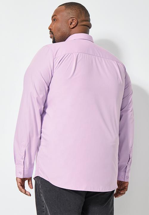 Superbalist - Plus easy care regular fit shirt - lilac