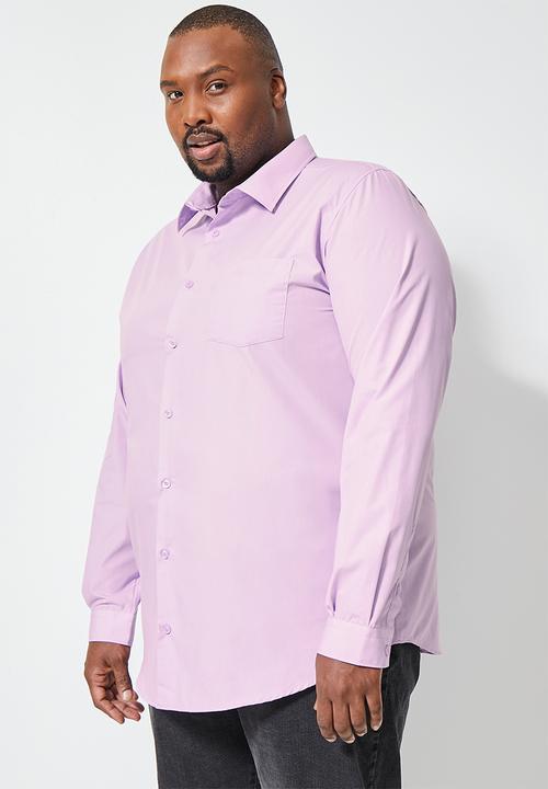 Superbalist - Plus easy care regular fit shirt - lilac
